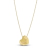 Thumbnail Image 1 of Italia D'Oro Faceted Puff Heart Necklace 14K Yellow Gold 18"
