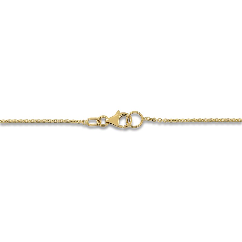 Main Image 3 of Italia D'Oro Faceted Puff Heart Necklace 14K Yellow Gold 18"