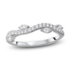 Thumbnail Image 1 of Certified Marquise & Round-Cut Diamond Anniversary Ring 1/3 ct tw 14K White Gold