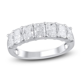 Lab-Grown Radiant-Cut Diamond Seven-Stone Anniversary Ring 2 ct tw 14K White Gold