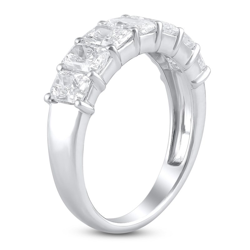Main Image 2 of Lab-Grown Radiant-Cut Diamond Seven-Stone Anniversary Ring 2 ct tw 14K White Gold
