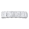 Thumbnail Image 3 of Lab-Grown Radiant-Cut Diamond Seven-Stone Anniversary Ring 2 ct tw 14K White Gold