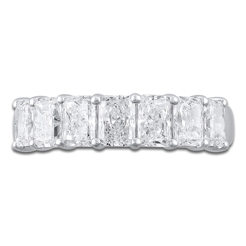 Main Image 3 of Lab-Grown Radiant-Cut Diamond Seven-Stone Anniversary Ring 2 ct tw 14K White Gold