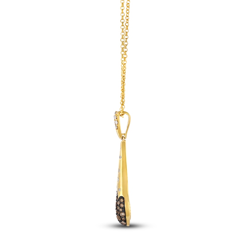 Main Image 2 of Le Vian Diamond Teardrop Necklace 5/8 ct tw 14K Honey Gold 19"