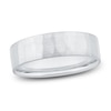 Thumbnail Image 1 of Men's Diamond-Cut Brushed Wedding Band 18K White Gold 5.9mm