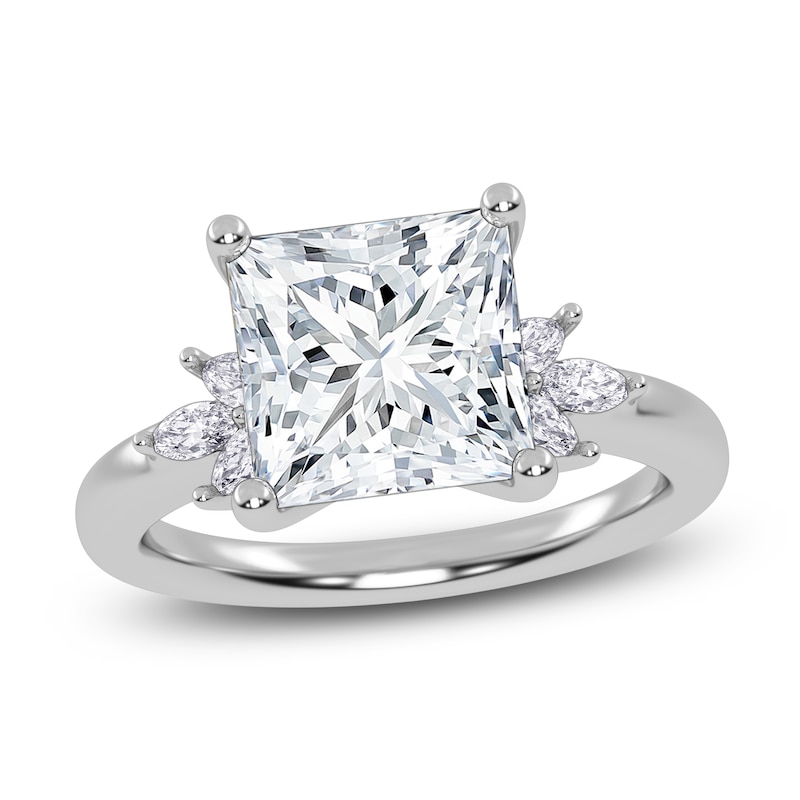 Main Image 1 of Princess-Cut Created By Jared Studio Lab-Grown Diamond Engagement Ring 3-1/6 ct tw 14K White Gold