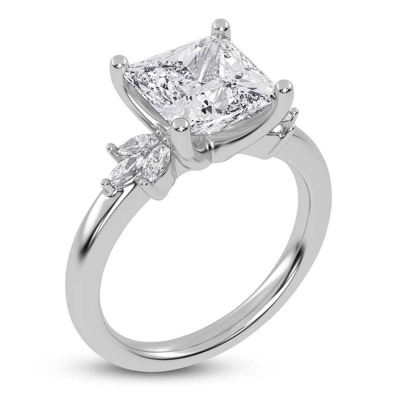 Main Image 2 of Princess-Cut Created By Jared Studio Lab-Grown Diamond Engagement Ring 3-1/6 ct tw 14K White Gold