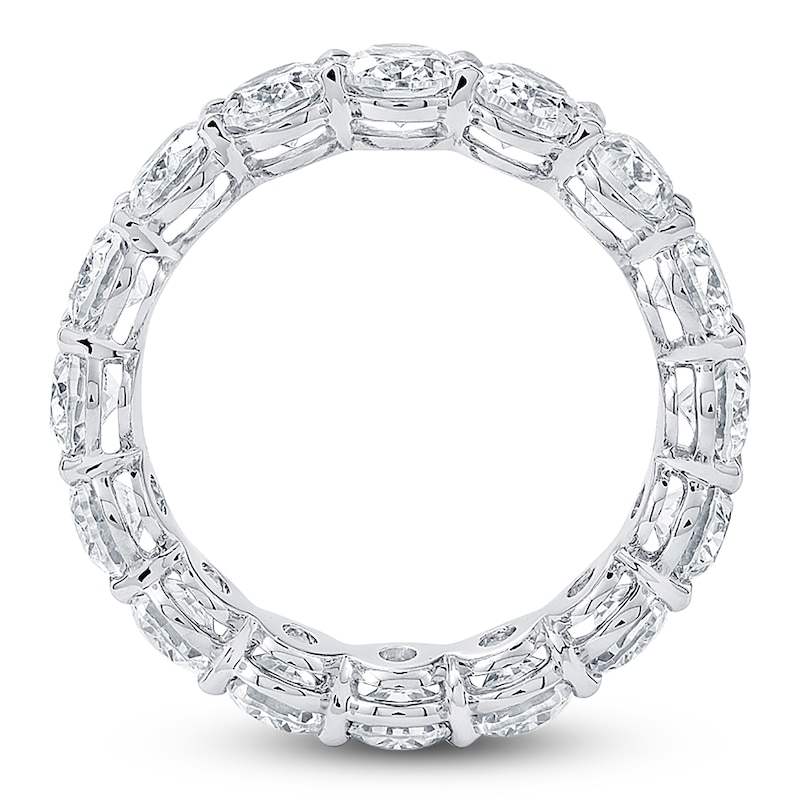 Main Image 2 of Certified Oval-Cut Diamond Eternity Band 4-1/2 - 5-3/8 ct tw Platinum