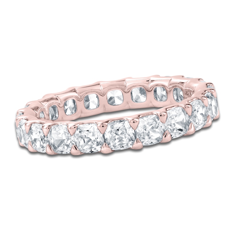 Main Image 1 of Certified Cushion-Cut Diamond Eternity Band 3-1/4 - 4 ct tw 14K Rose Gold