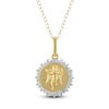 Thumbnail Image 1 of Diamond Angel Number 777 Medallion Necklace 1/4 ct tw 10K Yellow Gold 18"