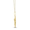 Thumbnail Image 3 of Rose Birth Flower Diamond Necklace 1/4 ct tw 10K Yellow Gold 18"