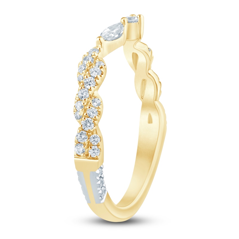 Main Image 2 of Pnina Tornai Marquise & Round-Cut Contour Twist Wedding Band 3/8 ct tw 14K Yellow Gold