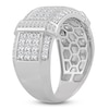 Thumbnail Image 2 of Men's Round & Baguette-Cut Diamond Ring 1-1/2 ct tw 10K White Gold