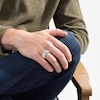 Thumbnail Image 4 of Men's Round & Baguette-Cut Diamond Ring 1-1/2 ct tw 10K White Gold
