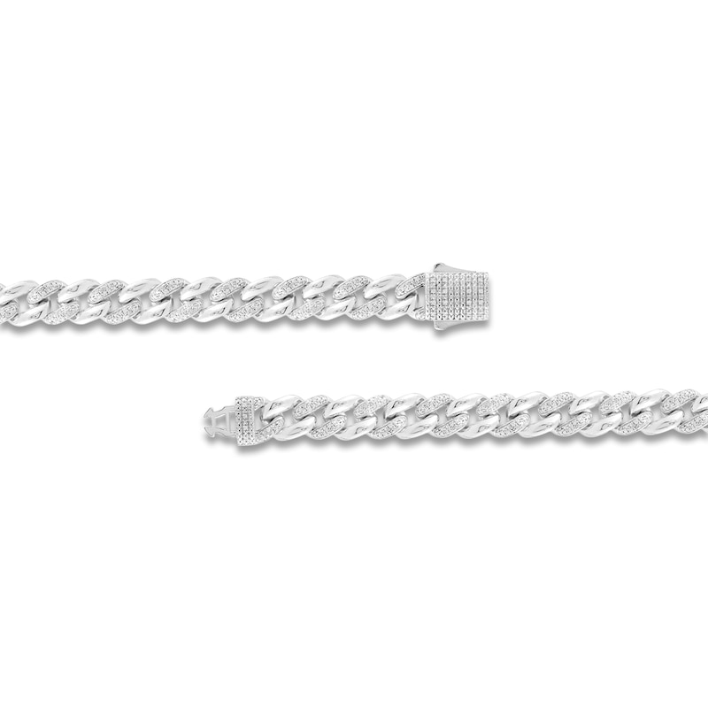 Main Image 2 of Men's Diamond Chain Link Necklace 1/2 ct tw Sterling Silver 20"