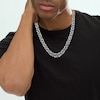 Thumbnail Image 3 of Men's Diamond Chain Link Necklace 1/2 ct tw Sterling Silver 20"