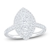 Thumbnail Image 1 of Multi-Diamond Marquise-Shaped Double Halo Engagement Ring 1 ct tw 14K White Gold