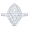 Thumbnail Image 3 of Multi-Diamond Marquise-Shaped Double Halo Engagement Ring 1 ct tw 14K White Gold