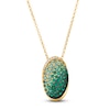 Thumbnail Image 1 of Le Vian Emerald Ombré Oval Necklace 1/20 ct tw Diamonds 14K Honey Gold 19"