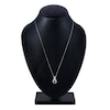 Thumbnail Image 4 of Montana Blue Oval-Cut Natural Sapphire & Diamond Necklace 1/10 ct tw 14K White Gold 18"