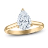 Thumbnail Image 1 of Pear-Shaped Lab-Grown Diamond Solitaire Plus Engagement Ring 1-5/8 ct tw 18K Yellow Gold (VS2/F)