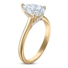 Thumbnail Image 2 of Pear-Shaped Lab-Grown Diamond Solitaire Plus Engagement Ring 1-5/8 ct tw 18K Yellow Gold (VS2/F)