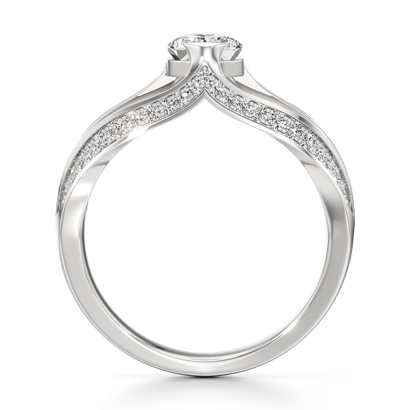 Main Image 2 of J'Lure Lab-Grown Diamond Pear Step-Cut Engagement Ring 1-3/8 ct tw 18K White Gold