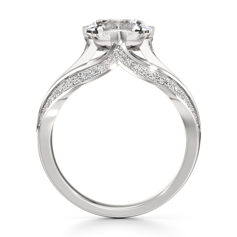 Main Image 2 of J'Lure Lab-Grown Diamond Heart Brilliant-Cut Engagement Ring 2-3/8 ct tw 18K White Gold
