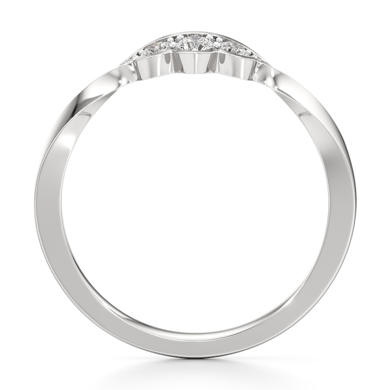 Main Image 2 of J'Lure Lab-Grown Diamond Scalloped Wedding Band 1/5 ct tw 18K White Gold