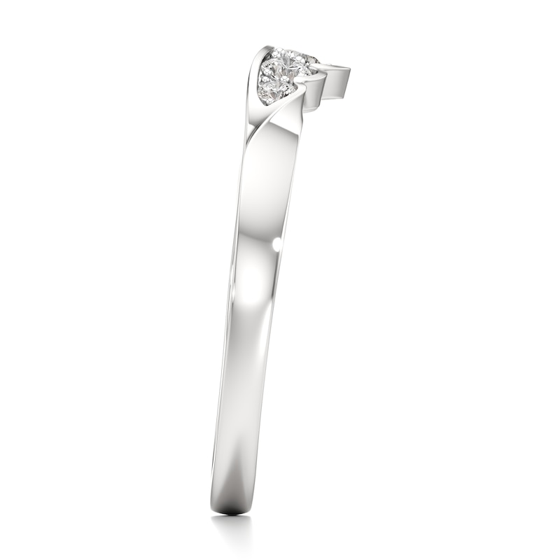 Main Image 3 of J'Lure Lab-Grown Diamond Scalloped Wedding Band 1/5 ct tw 18K White Gold