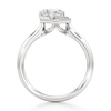 Thumbnail Image 2 of J'Lure Square-Emerald Step-Cut Lab-Grown Diamond Half-Halo Engagement Ring 1 ct tw 18K White Gold