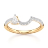 Thumbnail Image 1 of J'Lure Pear Step-Cut Lab-Grown Diamond Contour Wedding Band 3/8 ct tw 18K Yellow Gold