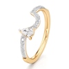 Thumbnail Image 4 of J'Lure Pear Step-Cut Lab-Grown Diamond Contour Wedding Band 3/8 ct tw 18K Yellow Gold