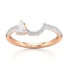 Thumbnail Image 1 of J'Lure Pear Step-Cut Lab-Grown Diamond Contour Wedding Band 3/8 ct tw 18K Rose Gold