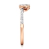 Thumbnail Image 3 of J'Lure Pear Step-Cut Lab-Grown Diamond Contour Wedding Band 3/8 ct tw 18K Rose Gold