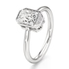 Thumbnail Image 4 of J'Lure Radiant Brilliant-Cut Lab-Grown Diamond Half-Halo Engagement Ring 1 ct tw 18K White Gold
