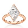 Thumbnail Image 1 of J'Lure Lozenge Step-Cut Lab-Grown Diamond Half-Halo Engagement Ring 2 ct tw 18K Rose Gold