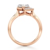 Thumbnail Image 2 of J'Lure Lozenge Step-Cut Lab-Grown Diamond Half-Halo Engagement Ring 2 ct tw 18K Rose Gold
