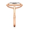 Thumbnail Image 3 of J'Lure Lozenge Step-Cut Lab-Grown Diamond Half-Halo Engagement Ring 2 ct tw 18K Rose Gold