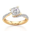 Thumbnail Image 1 of J'Lure Square-Emerald Step-Cut Lab-Created Diamond Bypass Engagement Ring 2-3/8 ct tw 18K Yellow Gold