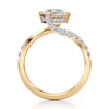 Thumbnail Image 2 of J'Lure Square-Emerald Step-Cut Lab-Created Diamond Bypass Engagement Ring 2-3/8 ct tw 18K Yellow Gold