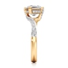 Thumbnail Image 3 of J'Lure Square-Emerald Step-Cut Lab-Created Diamond Bypass Engagement Ring 2-3/8 ct tw 18K Yellow Gold