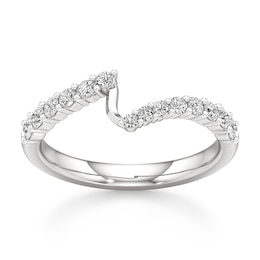 J'Lure Lab-Grown Diamond Contour Wedding Band 3/8 ct tw 18K White Gold