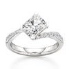 Thumbnail Image 1 of J'Lure Radiant Brilliant-Cut Lab-Grown Diamond Bypass Engagement Ring 2-3/8 ct tw 18K White Gold