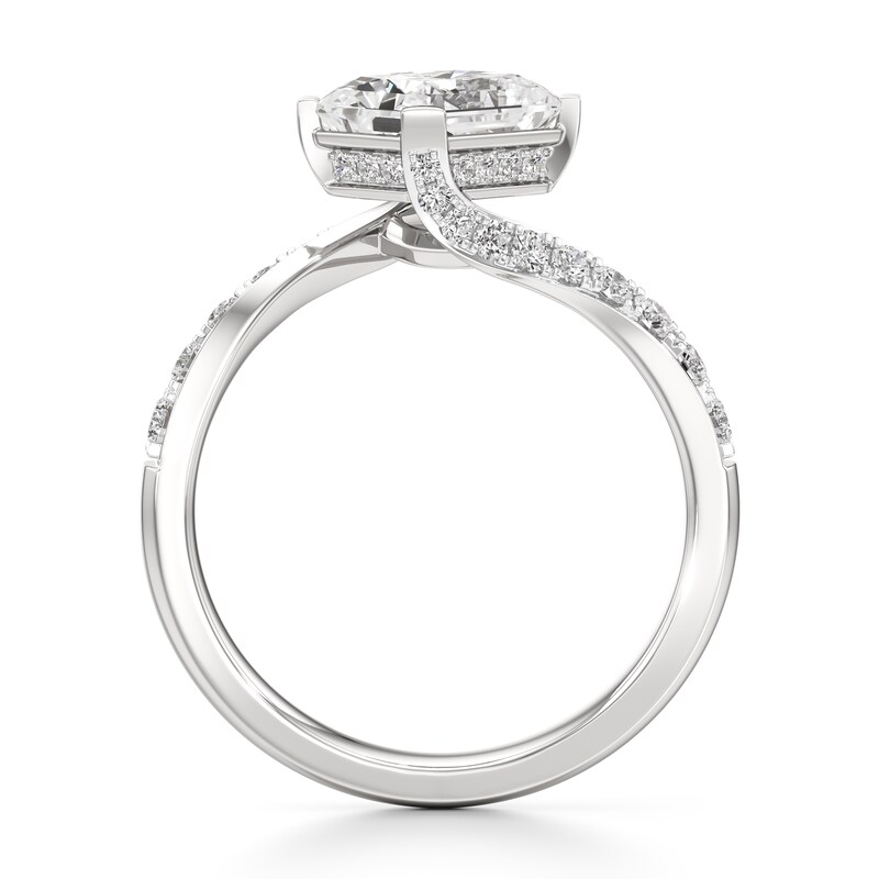 Main Image 2 of J'Lure Radiant Brilliant-Cut Lab-Grown Diamond Bypass Engagement Ring 2-3/8 ct tw 18K White Gold