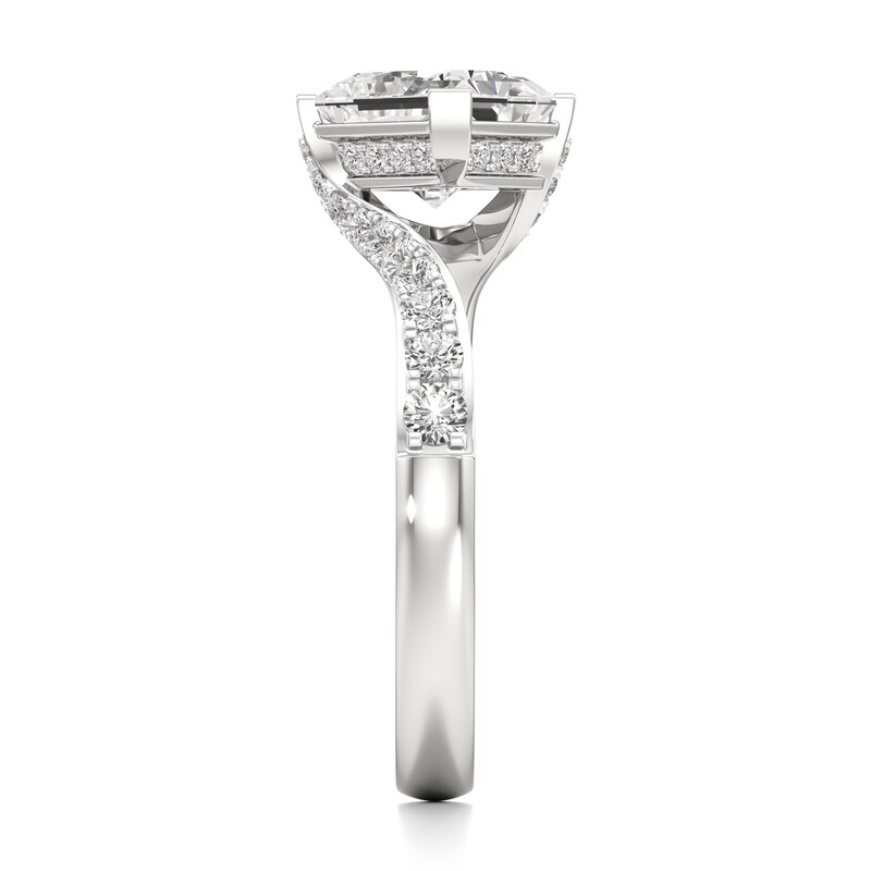 Main Image 3 of J'Lure Radiant Brilliant-Cut Lab-Grown Diamond Bypass Engagement Ring 2-3/8 ct tw 18K White Gold
