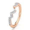 Thumbnail Image 4 of J'Lure Lab-Grown Diamond Angled Contour Wedding Band 1/4 ct tw 18K Rose Gold