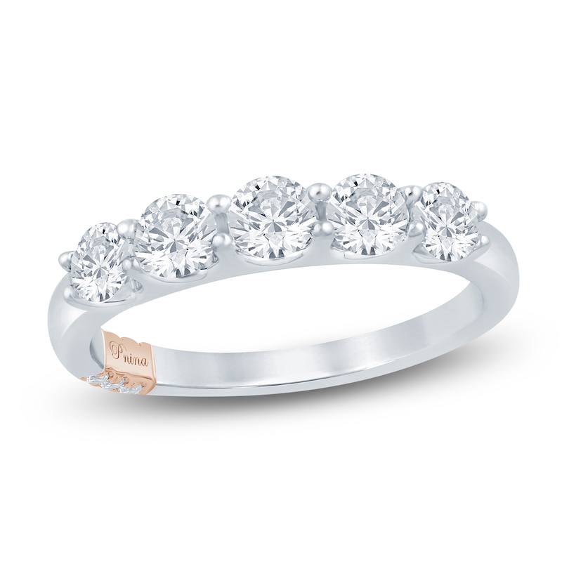 Main Image 1 of Pnina Tornai Lab-Grown Diamond Five-Stone Anniversary Ring 1 ct tw 14K White Gold