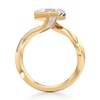 Thumbnail Image 2 of J'Lure Carre Step-Cut Lab-Grown Diamond Bypass Engagement Ring 2-1/4 ct tw 18K Yellow Gold