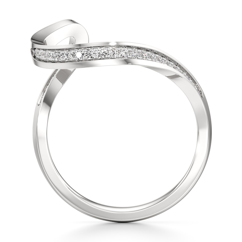 Main Image 2 of J'Lure Lab-Grown Diamond Contour Wedding Band 1/5 ct tw 18K White Gold